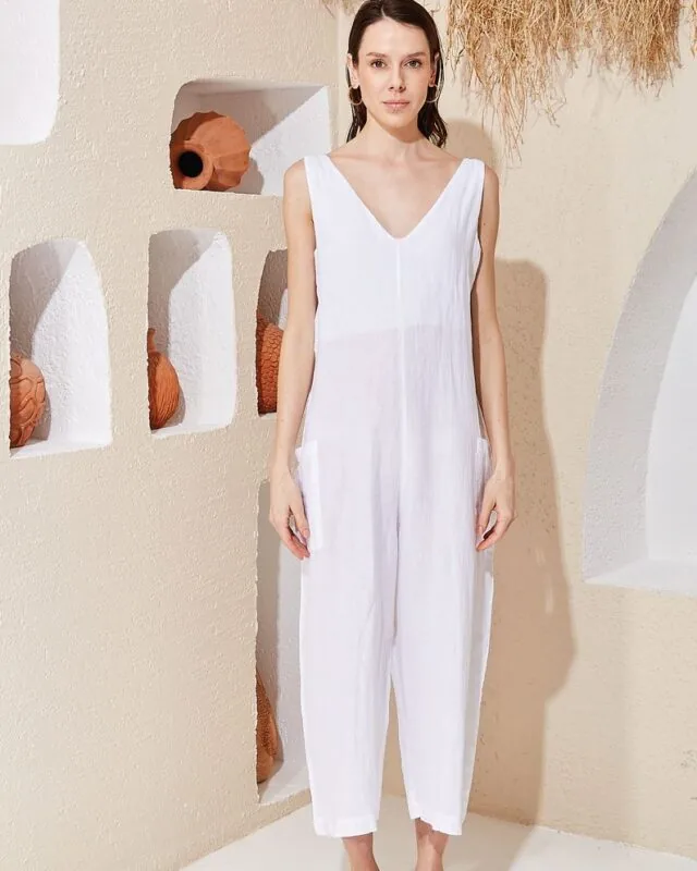 V-Neck Jumpsuit — Authentic Turkish Bazaar