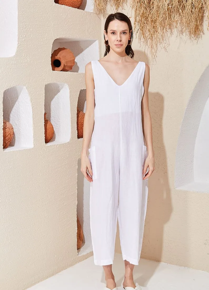 V-Neck Jumpsuit — Authentic Turkish Bazaar